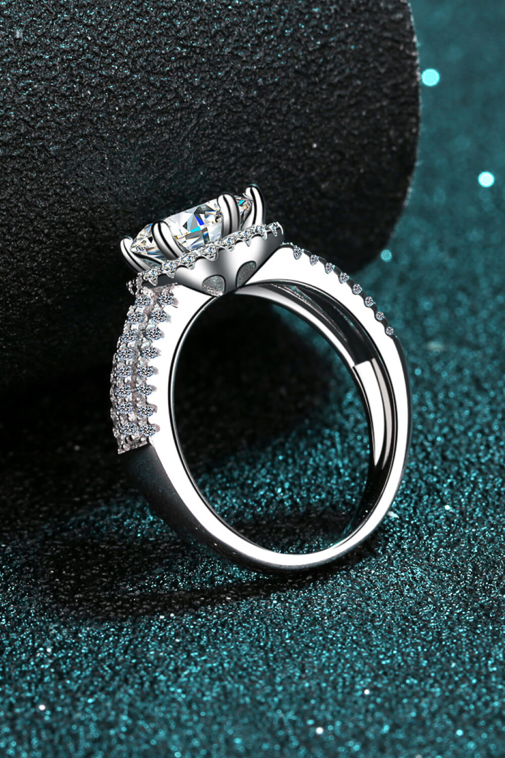 Sterling Silver Moissanite Ring - DromedarShop.com Online Boutique