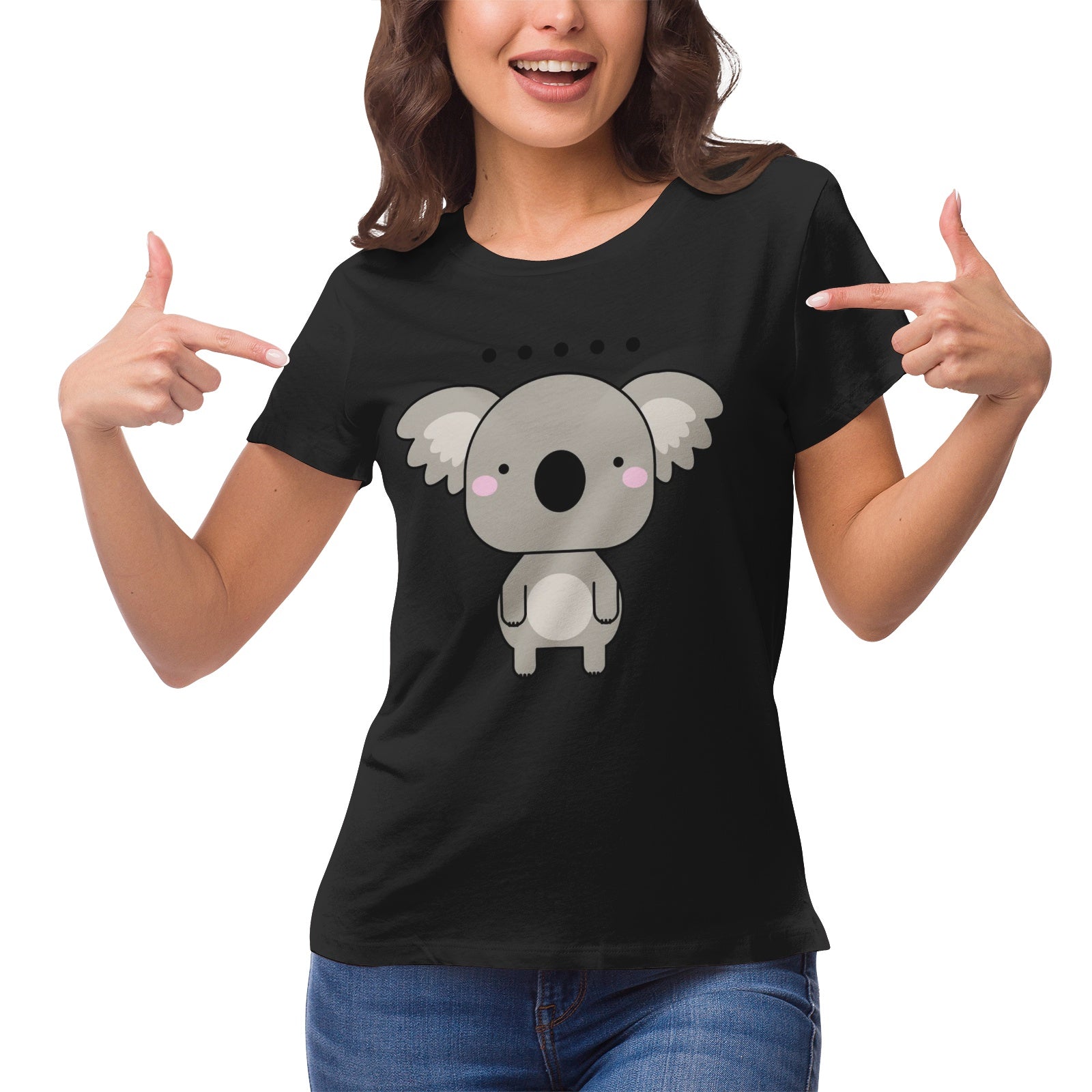 Koala Serie 13 Women's Ultrasoft Pima Cotton T‑shirt - DromedarShop.com Online Boutique