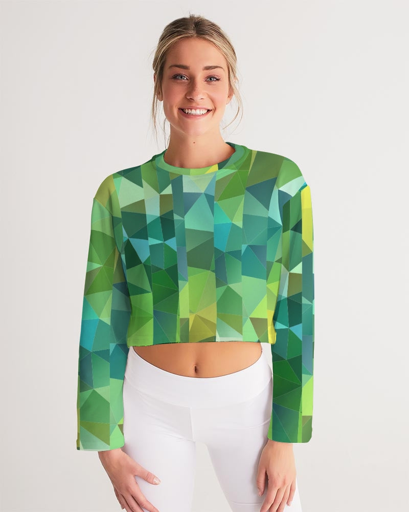 Green Line 101 Women's Cropped Sweatshirt DromedarShop.com Online Boutique