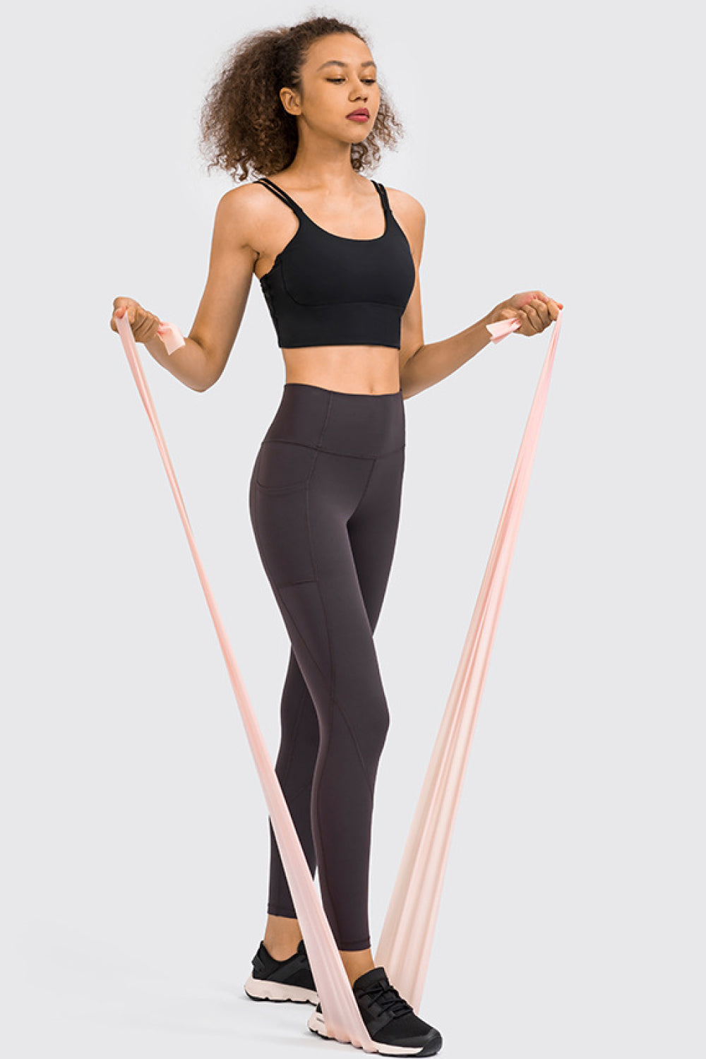 High Rise Yoga Leggings with Side Pocket - DromedarShop.com Online Boutique