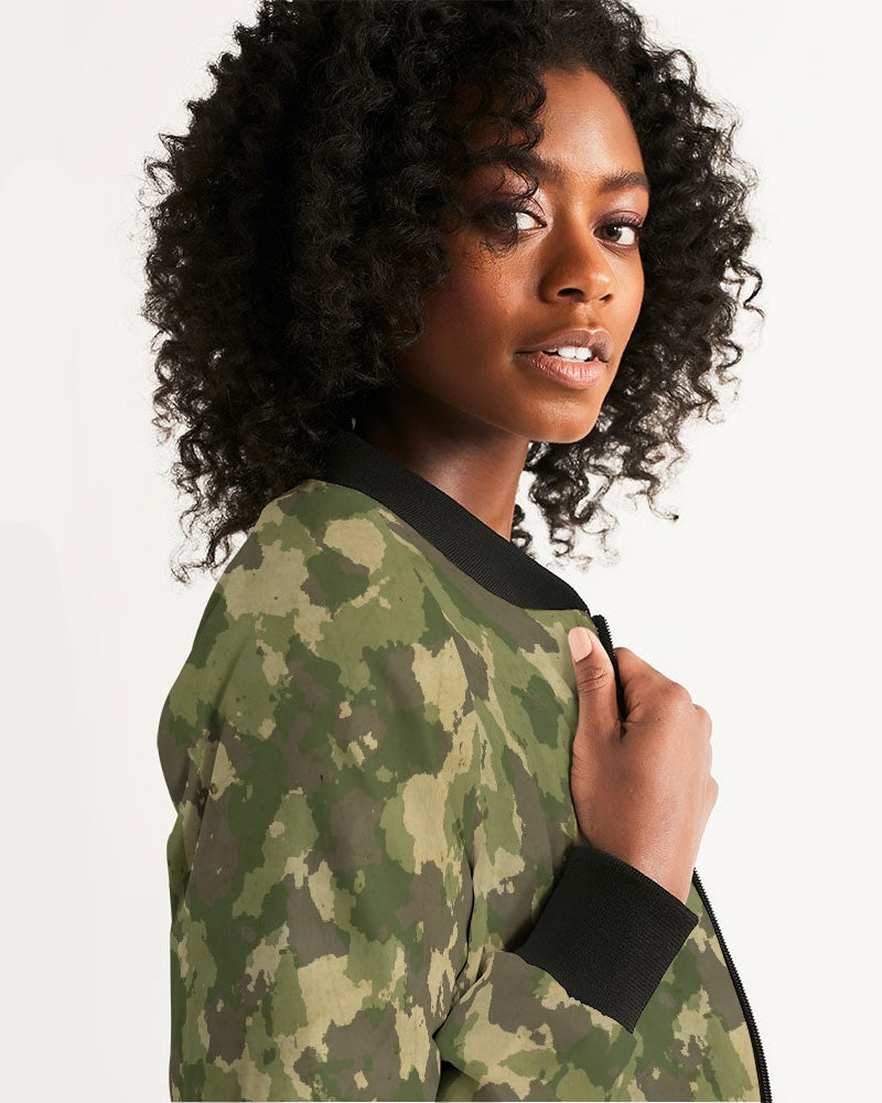 Military Green Women's Bomber Jacket DromedarShop.com Online Boutique