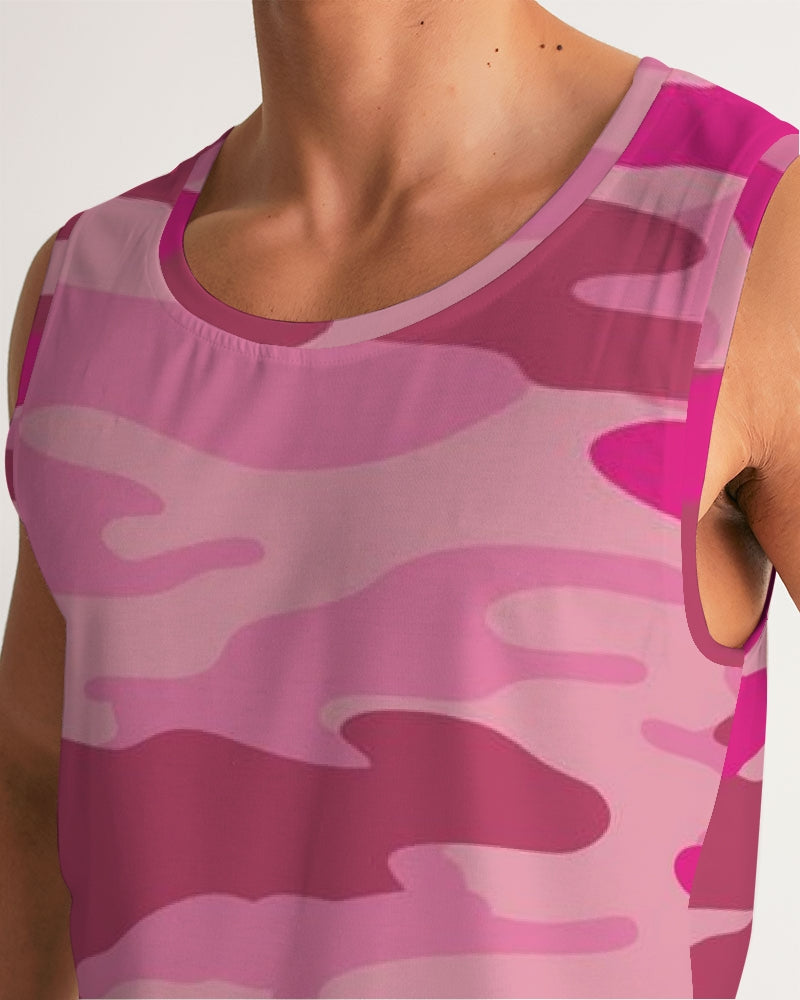 Pink  3 Color Camouflage Men's Sports Tank DromedarShop.com Online Boutique