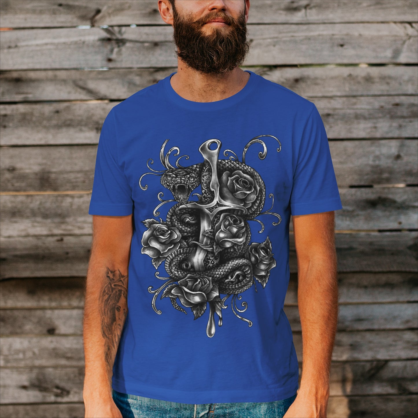 Dagger and Snake T-Shirt DromedarShop.com Online Boutique
