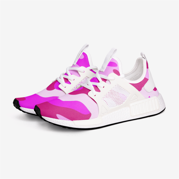 Intensive Pink Camouflage 27 Unisex Lightweight Sneaker DromedarShop.com Online Boutique
