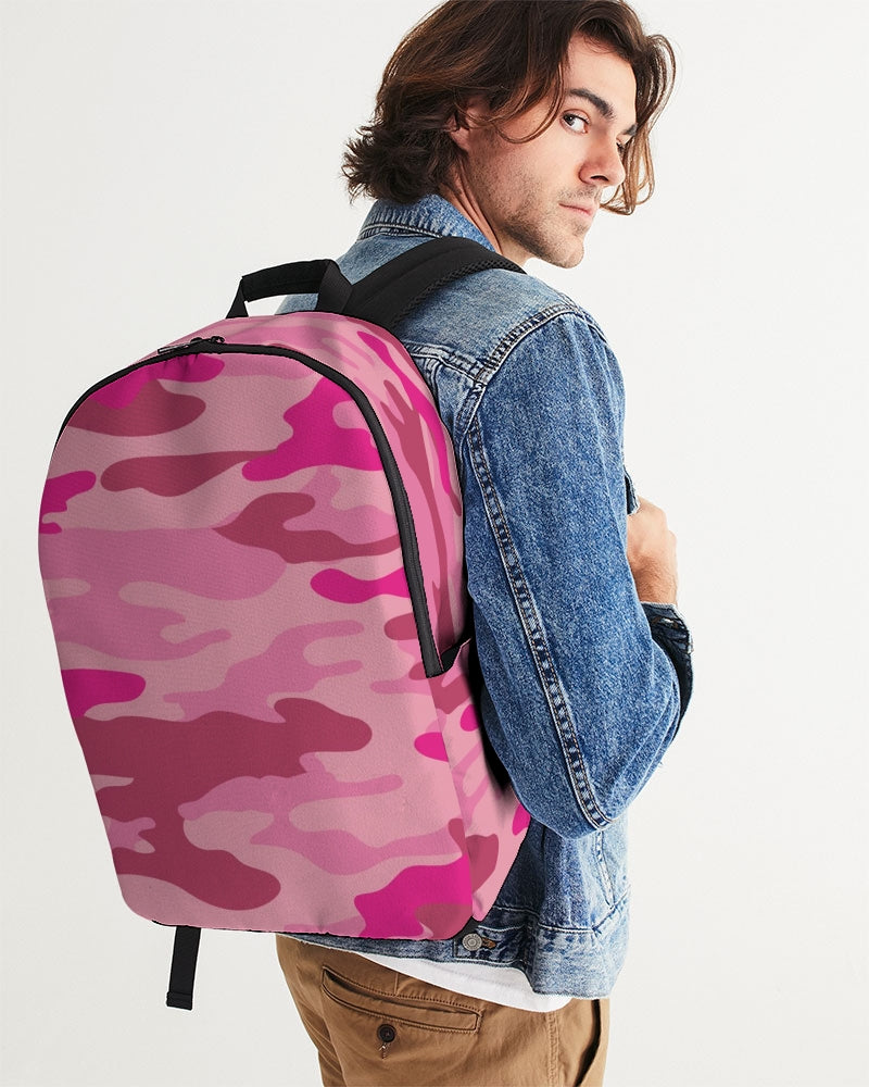 Pink 3 Color Camouflage Large Backpack DromedarShop.com Online Boutique