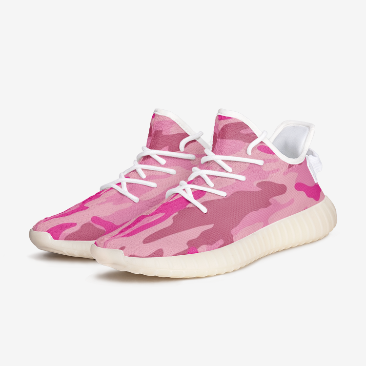 Pink Camouflage  Unisex Lightweight Sneaker YZ Boost DromedarShop.com Online Boutique