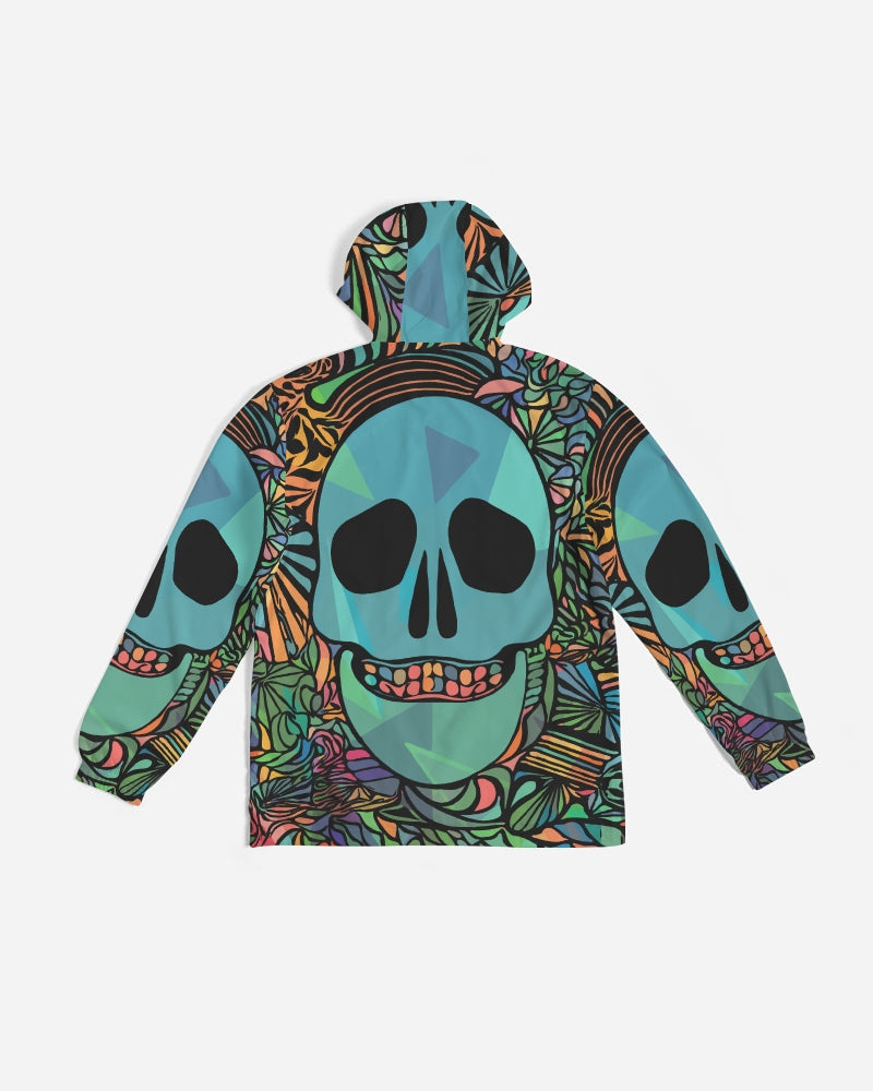 Aztec-Inka Collection Mexican Colorful Skull Men's Windbreaker DromedarShop.com Online Boutique