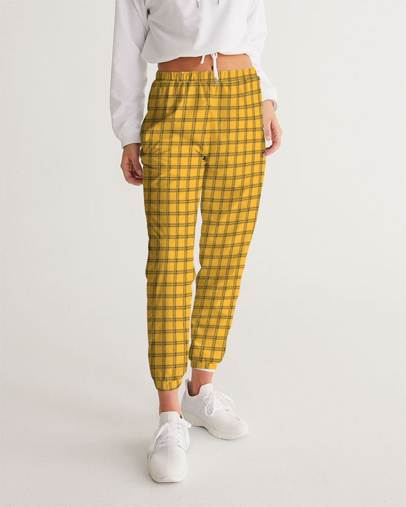 Yellow Plaid Women's Track Pants DromedarShop.com Online Boutique