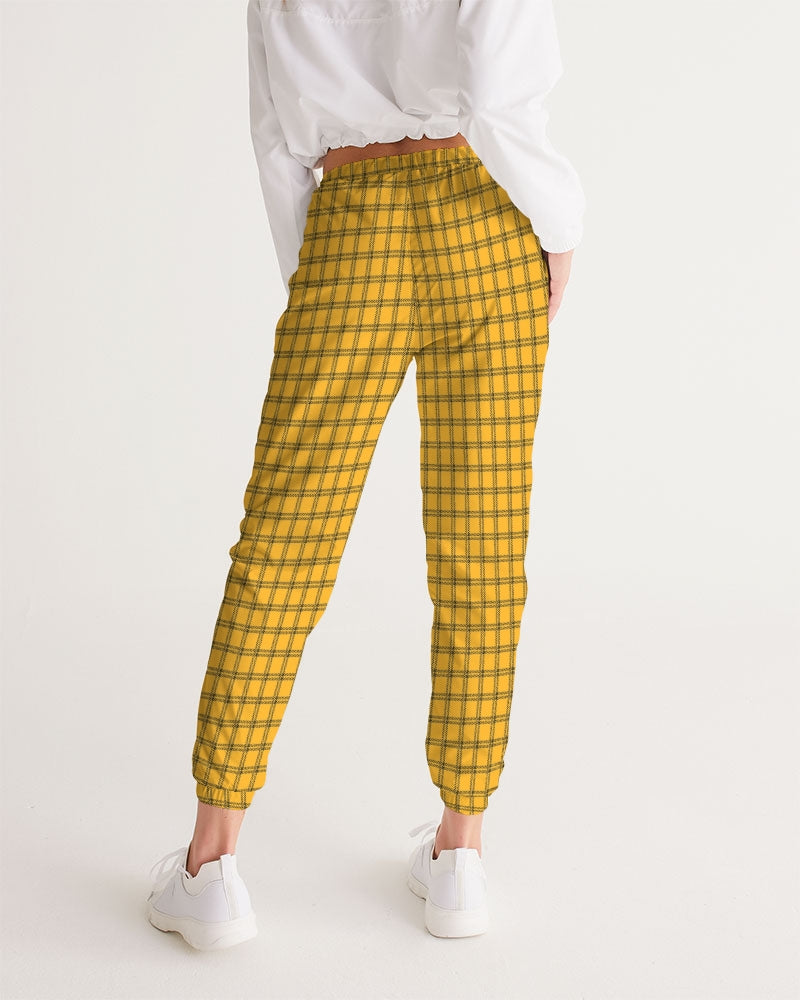 Yellow Plaid Women's Track Pants DromedarShop.com Online Boutique
