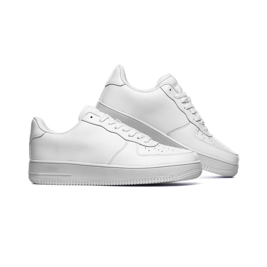 Space Runner Unisex Low Top Leather Sneakers White - DromedarShop.com Online Boutique