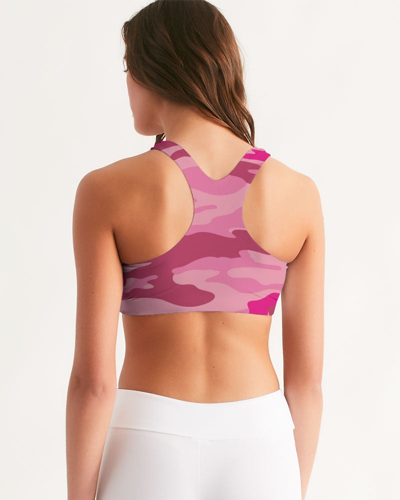 Pink  3 Color Camouflage Women's Seamless Sports Bra DromedarShop.com Online Boutique
