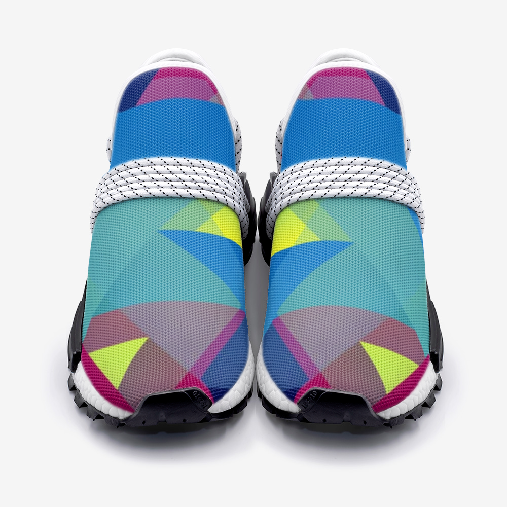 Abstract Colorful Triangle Unisex Lightweight Sneaker S-1 Boost DromedarShop.com Online Boutique