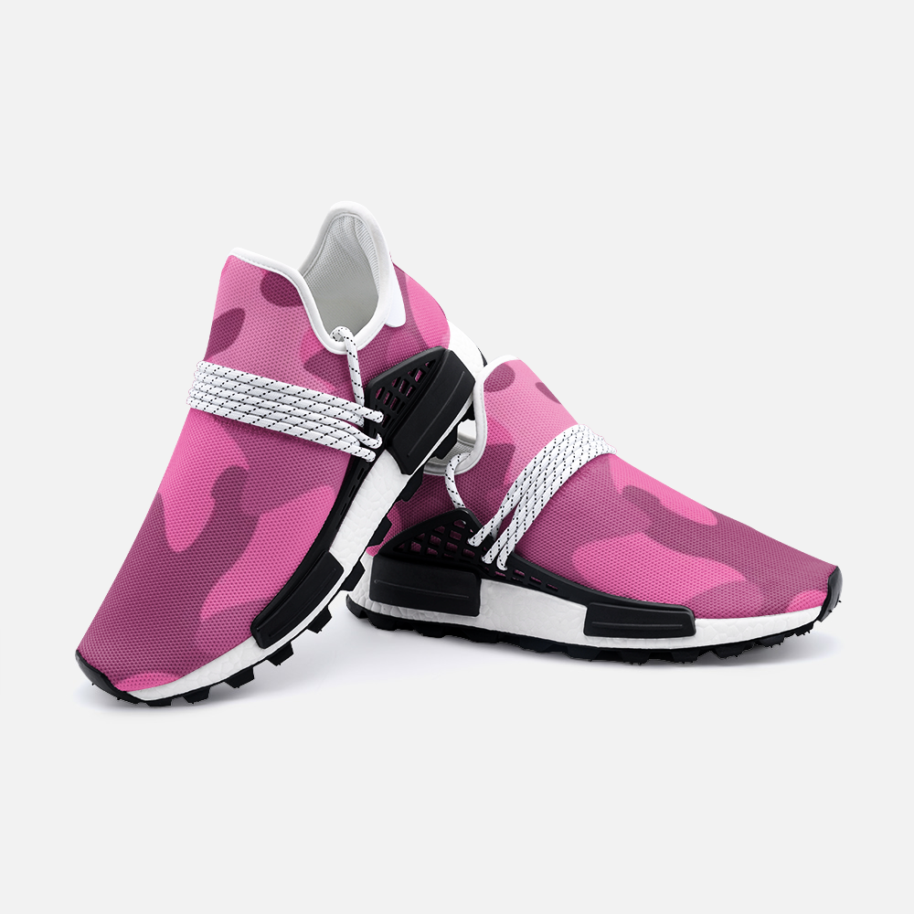 Pink Puzzle Camouflage Unisex Lightweight Sneaker S-1 Boost DromedarShop.com Online Boutique