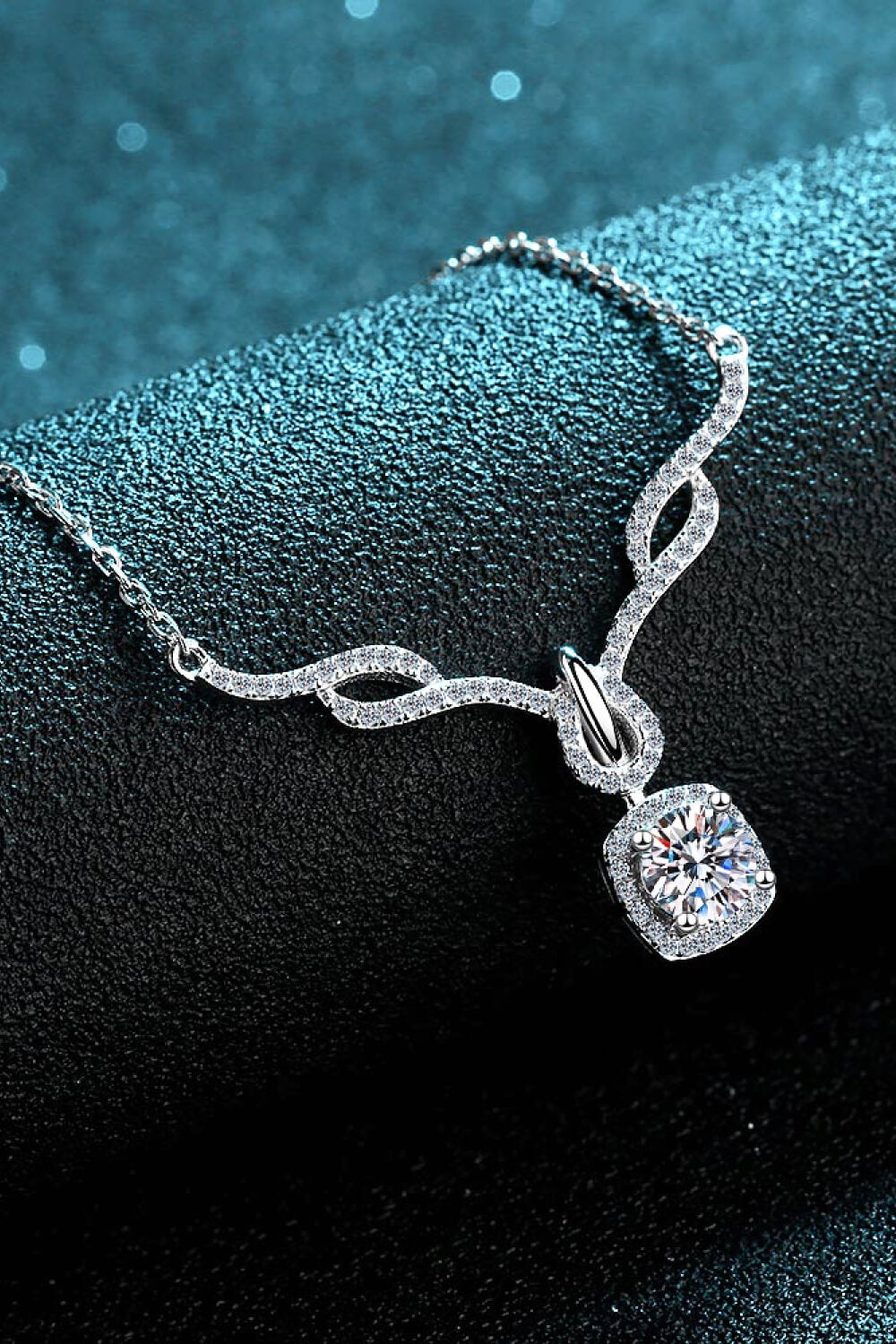 Right On Trend Moissanite Pendant Necklace - DromedarShop.com Online Boutique