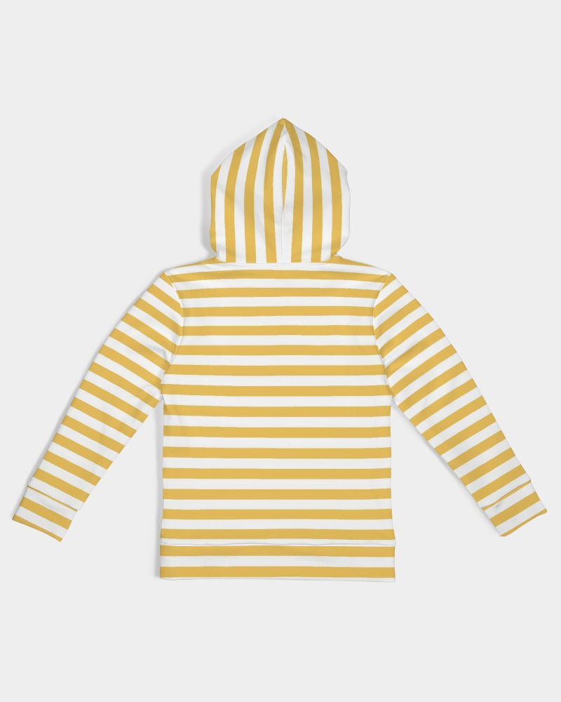 Yellow Stripes on White Kids Hoodie DromedarShop.com Online Boutique