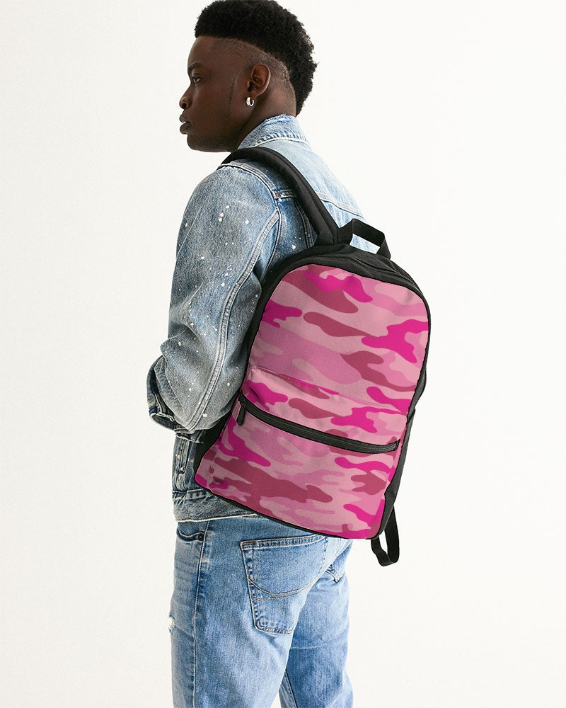 Pink 3 Color Camouflage Small Canvas Backpack DromedarShop.com Online Boutique