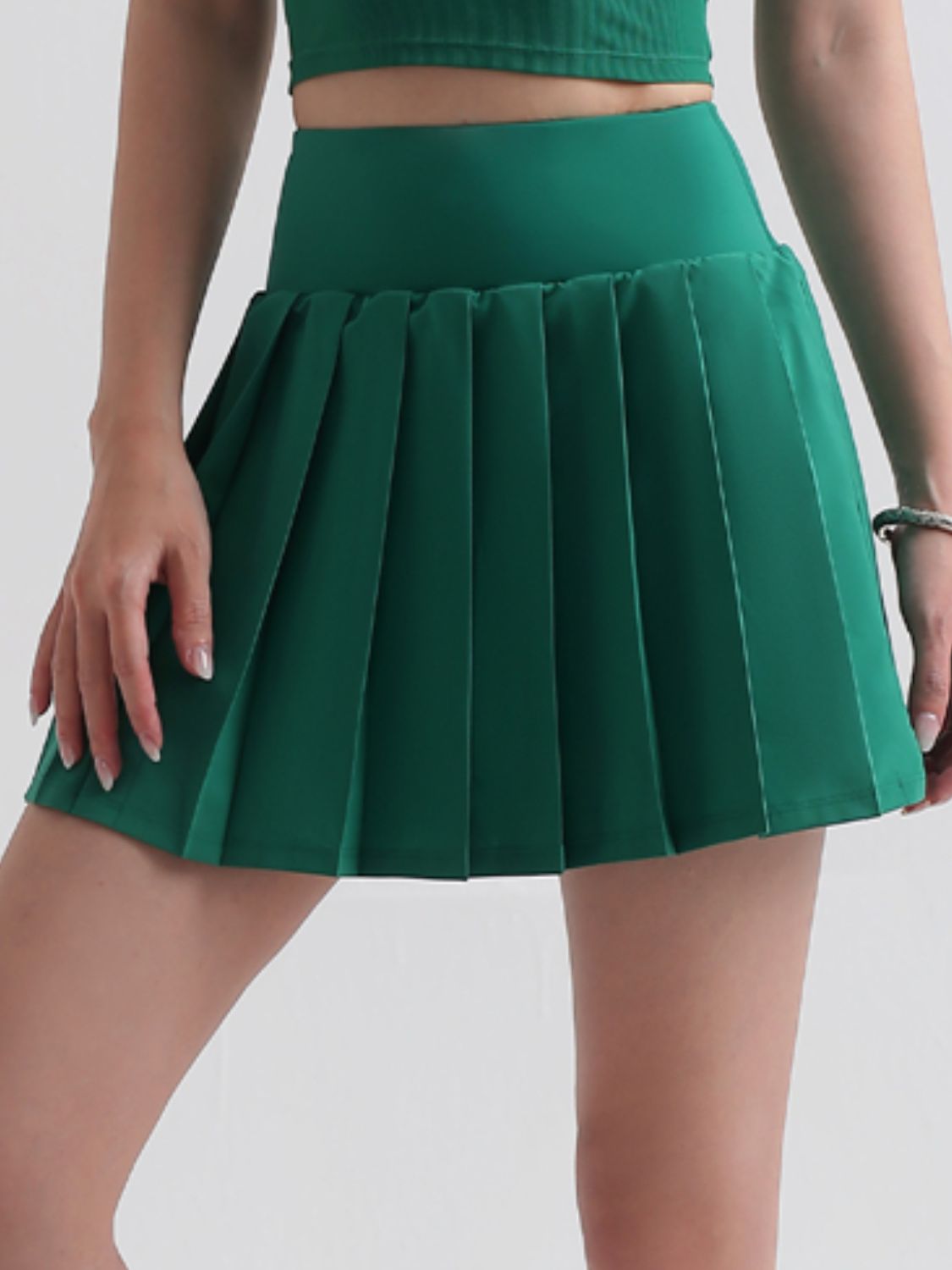 Pleated Elastic Waistband Sports Skirt - DromedarShop.com Online Boutique