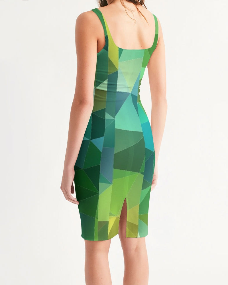 Green Line 101 Women's Midi Bodycon Dress DromedarShop.com Online Boutique