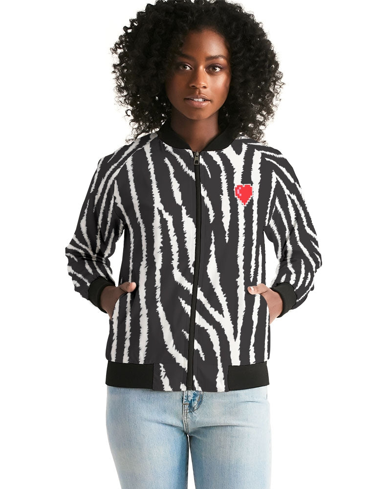 Zebra Women's Bomber Jacket DromedarShop.com Online Boutique