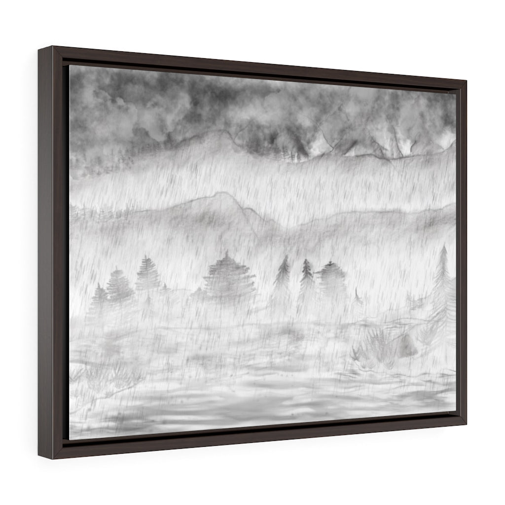 Rain in the Mountains, Art of Dawidid Gallery Canvas Wraps, Horizontal Framed DromedarShop.com Online Boutique