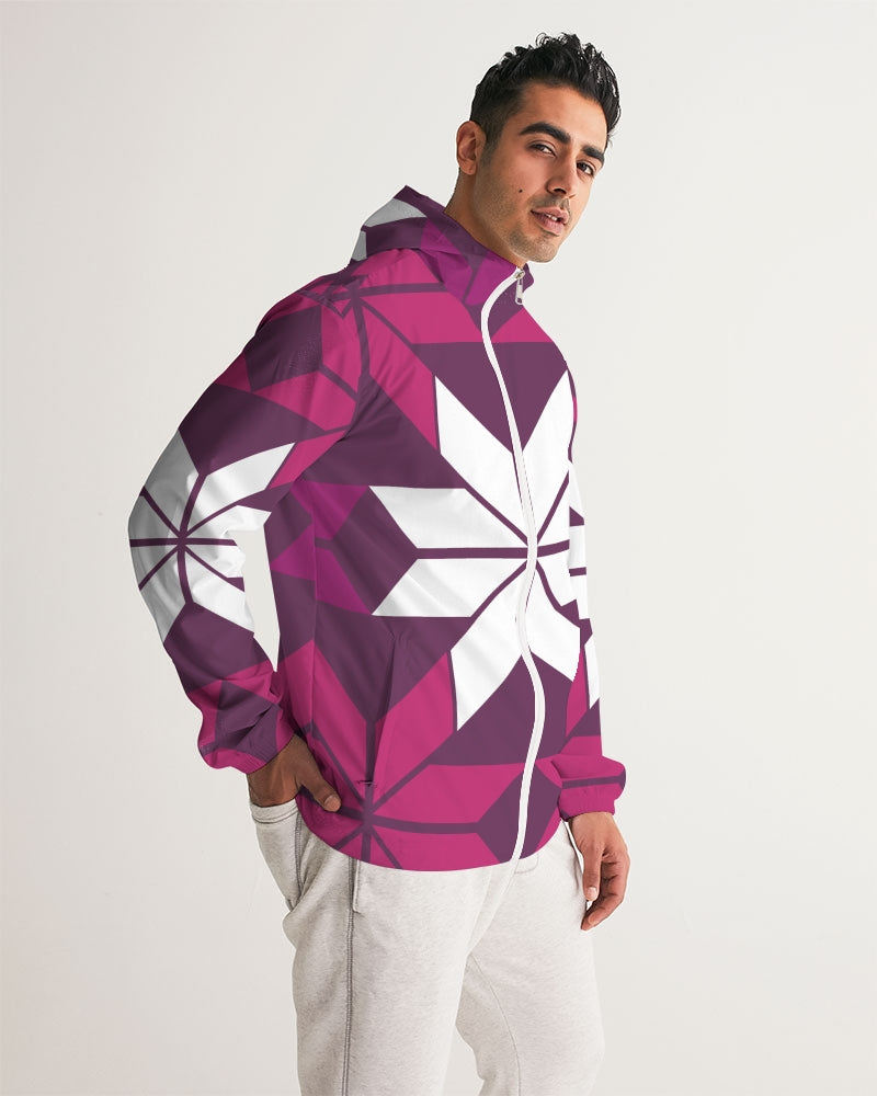 Aztec-Inka Collection Aztec Purple pattern Men's Windbreaker DromedarShop.com Online Boutique
