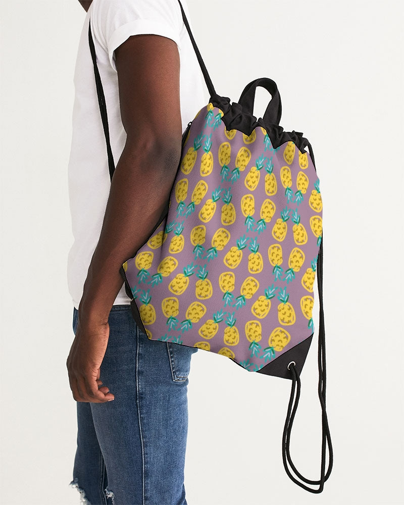 Pineapple Twins Canvas Drawstring Bag DromedarShop.com Online Boutique