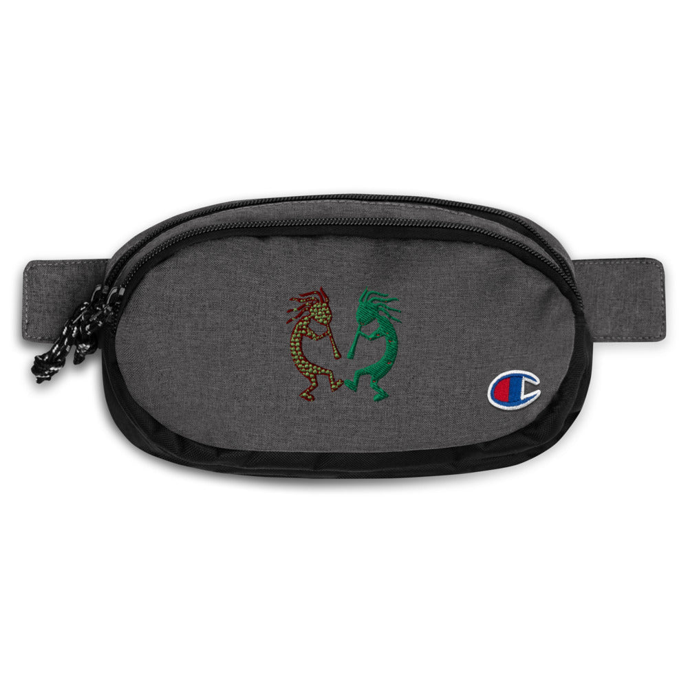 Embroidered Champion fanny pack Kokopelli Twins DromedarShop.com Online Boutique