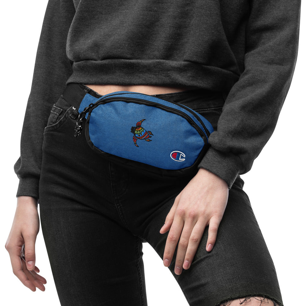 Embrodiered Champion fanny pack Maori Turtle DromedarShop.com Online Boutique