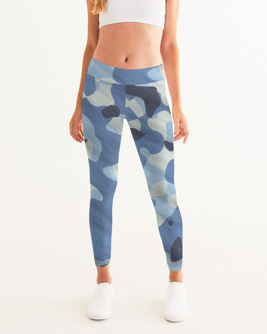 Blue Maniac Camouflage Women's Yoga Pants DromedarShop.com Online Boutique