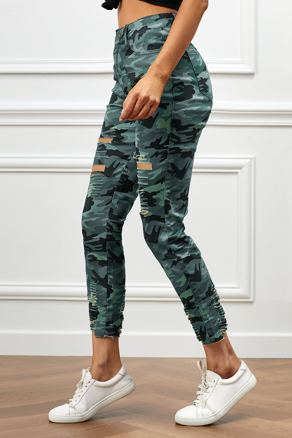 Distressed Camouflage Jeans - DromedarShop.com Online Boutique