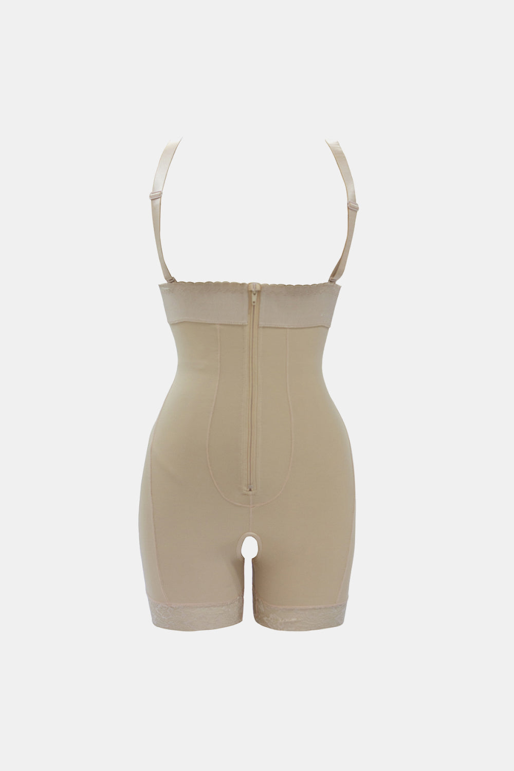 Full Size Zip Up Under-Bust Shaping Bodysuit - DromedarShop.com Online Boutique