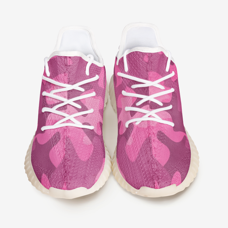Pink Puzzle Camouflage Unisex Lightweight Sneaker YZ Boost DromedarShop.com Online Boutique