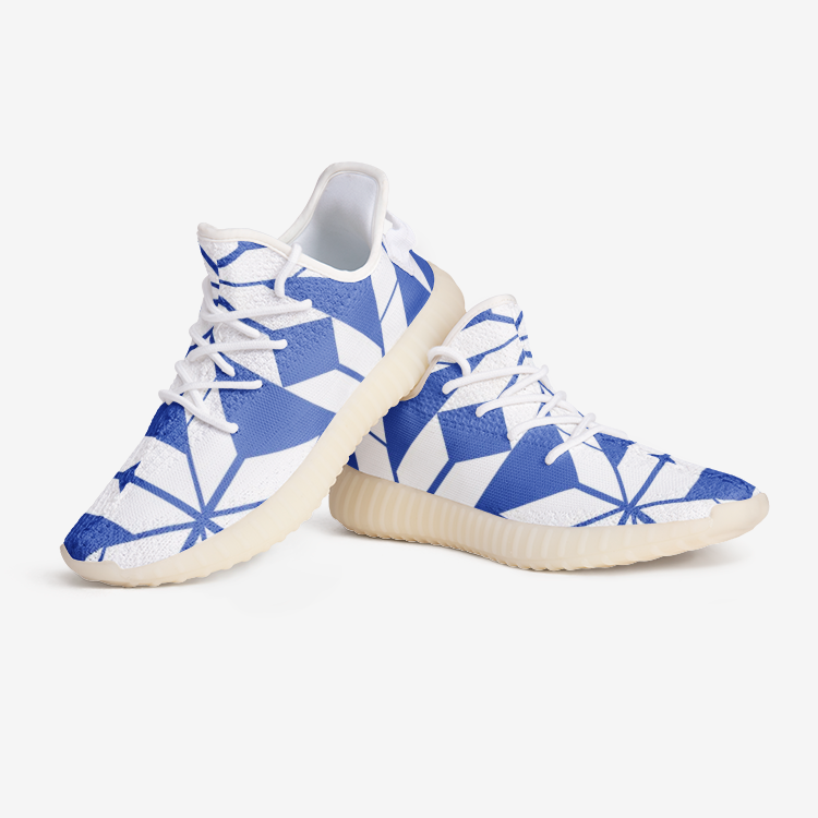 Aztec Blue pattern Unisex Lightweight Sneaker YZ Boost DromedarShop.com Online Boutique