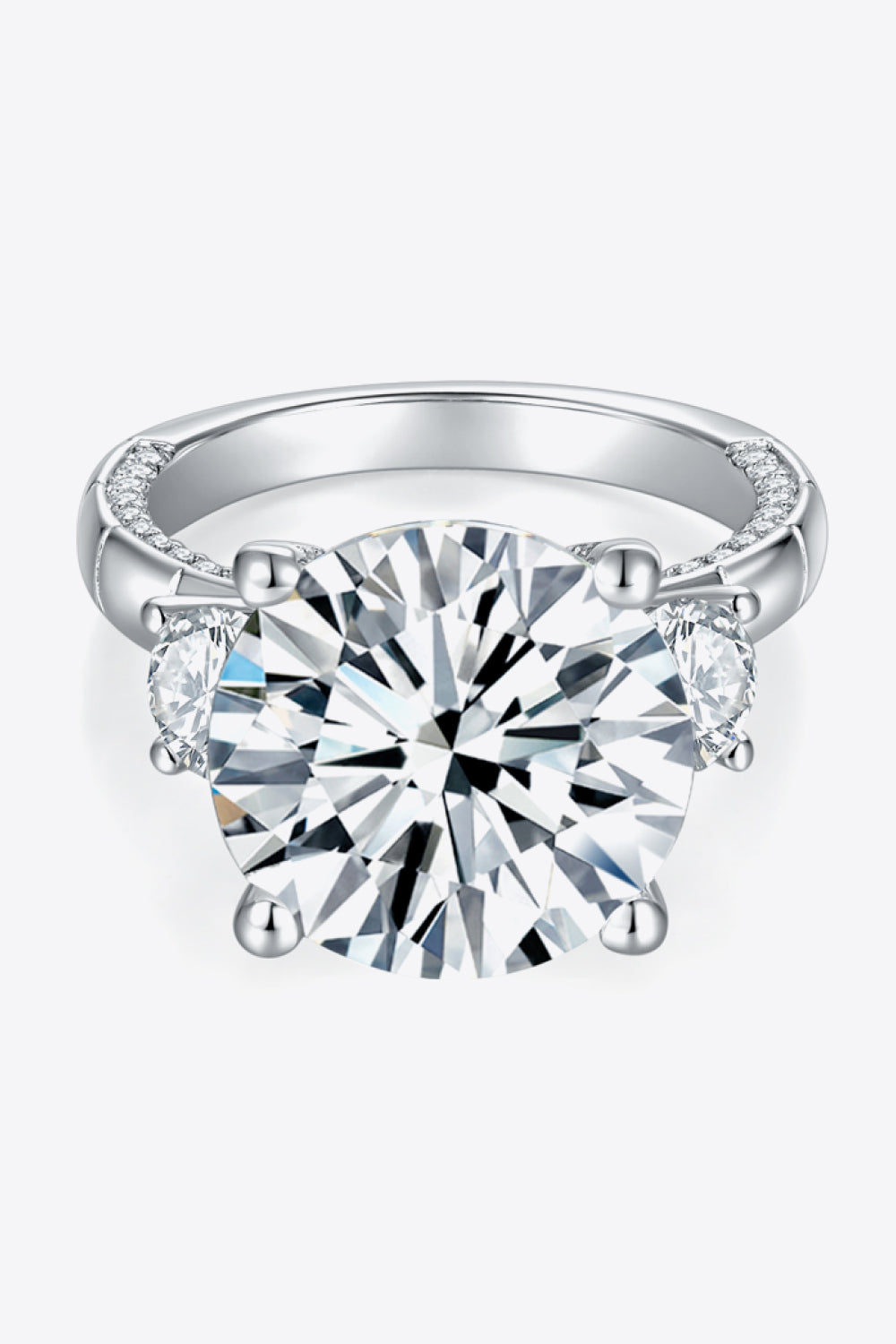 8.6 Carat Moissanite Platinum-Plated Ring - DromedarShop.com Online Boutique