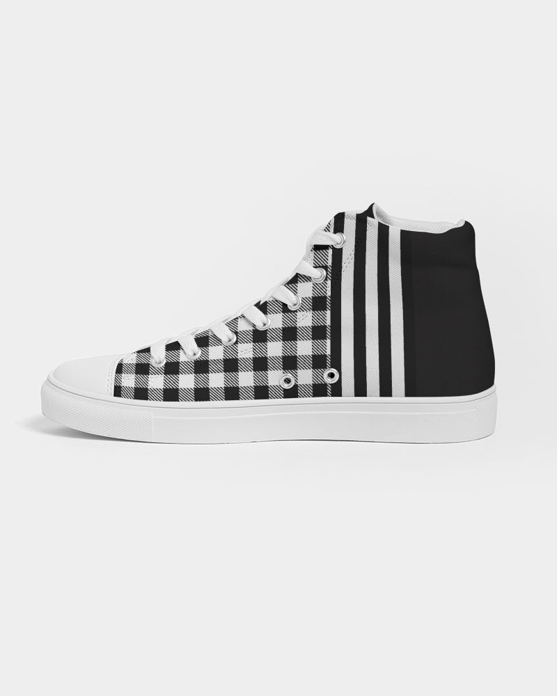 Checkerboard Men's Hightop Canvas Shoe DromedarShop.com Online Boutique