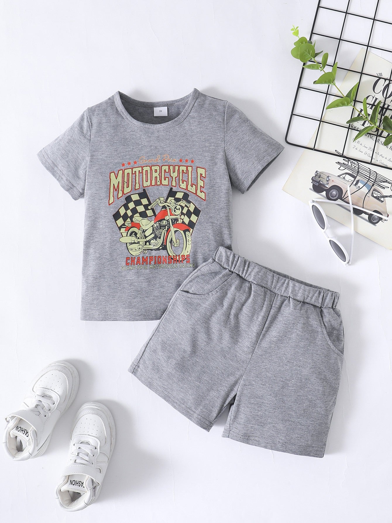 Boys CHAMPIONSHIPS Graphic Tee and Shorts Set - DromedarShop.com Online Boutique