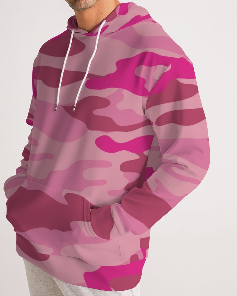Pink 3 Color Camouflage Men's Hoodie DromedarShop.com Online Boutique