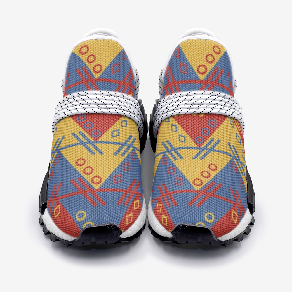 Aztec Red Gold pattern Unisex Lightweight Sneaker S-1 Boost DromedarShop.com Online Boutique