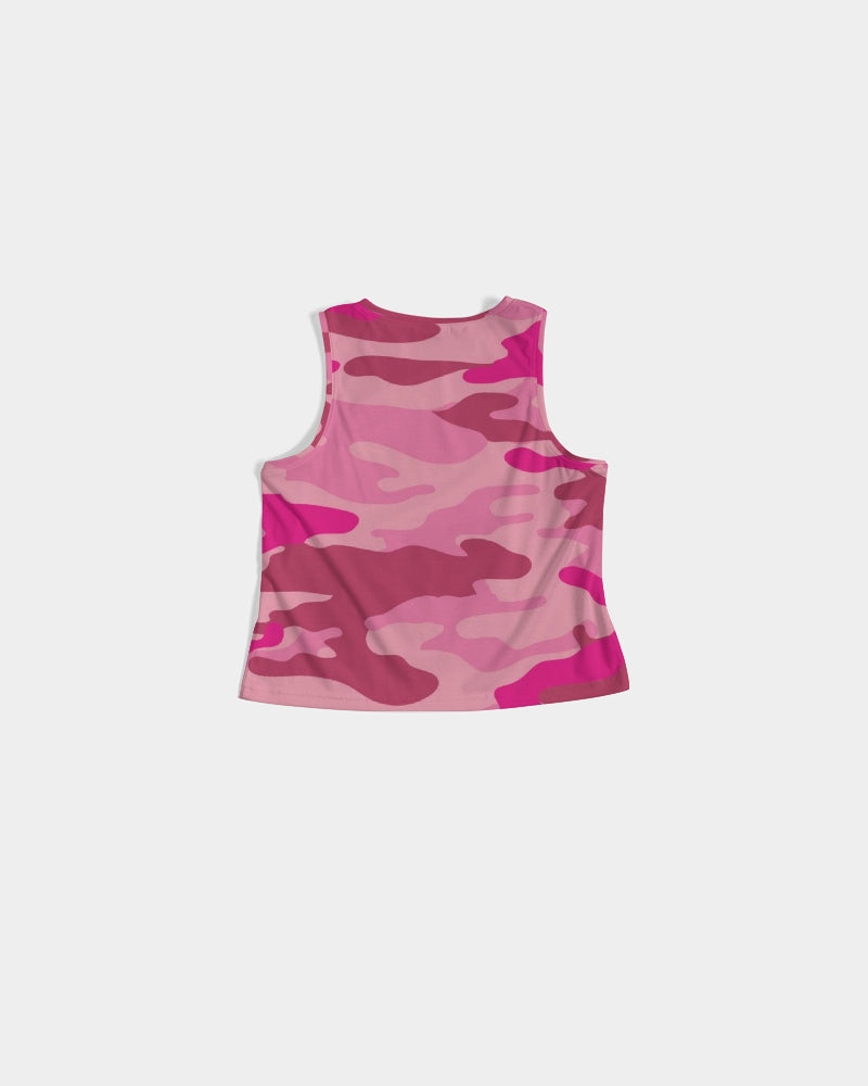 Pink  3 Color Camouflage Women's Cropped Tank DromedarShop.com Online Boutique