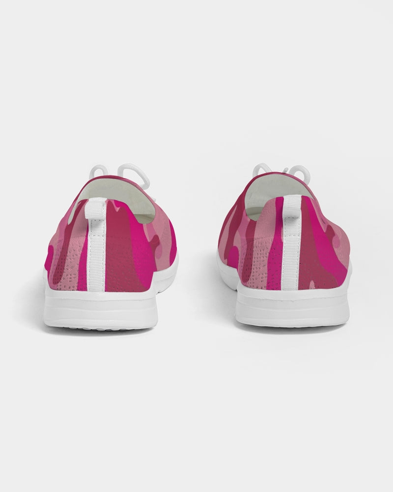 Pink  3 Color Camouflage Women's Lace Up Flyknit Shoe DromedarShop.com Online Boutique