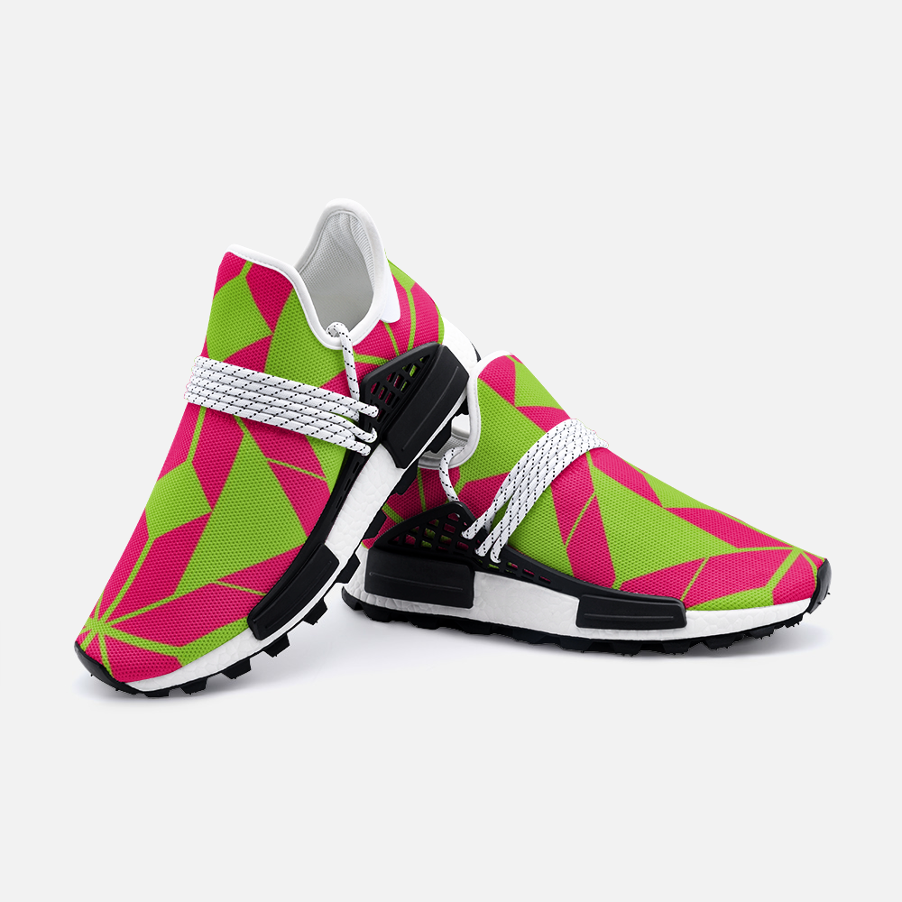 Aztec Pink-Green pattern Unisex Lightweight Sneaker S-1 Boost DromedarShop.com Online Boutique