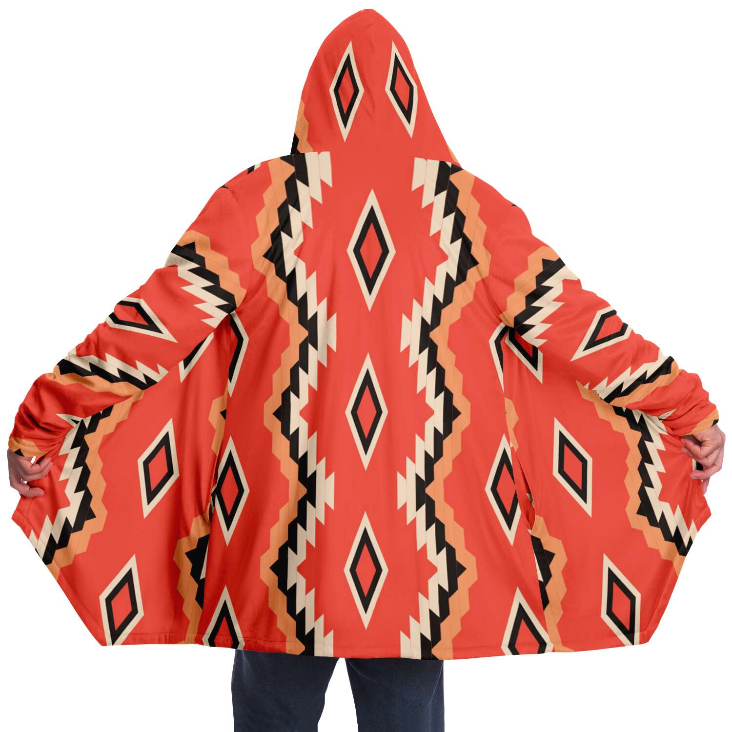 Native American Orange Microfleece Cloak DromedarShop.com Online Boutique
