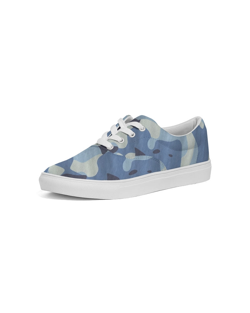 Blue Maniac Camouflage Women's Lace Up Canvas Shoe DromedarShop.com Online Boutique