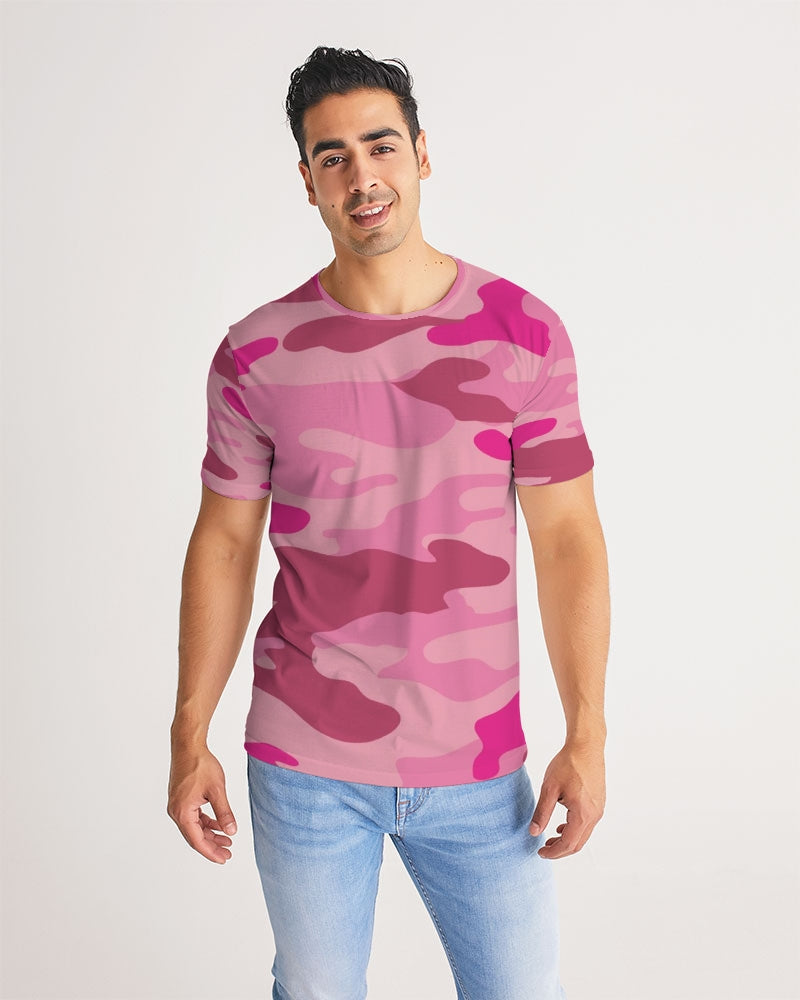 Pink 3 Color Camouflage Men's Tee DromedarShop.com Online Boutique