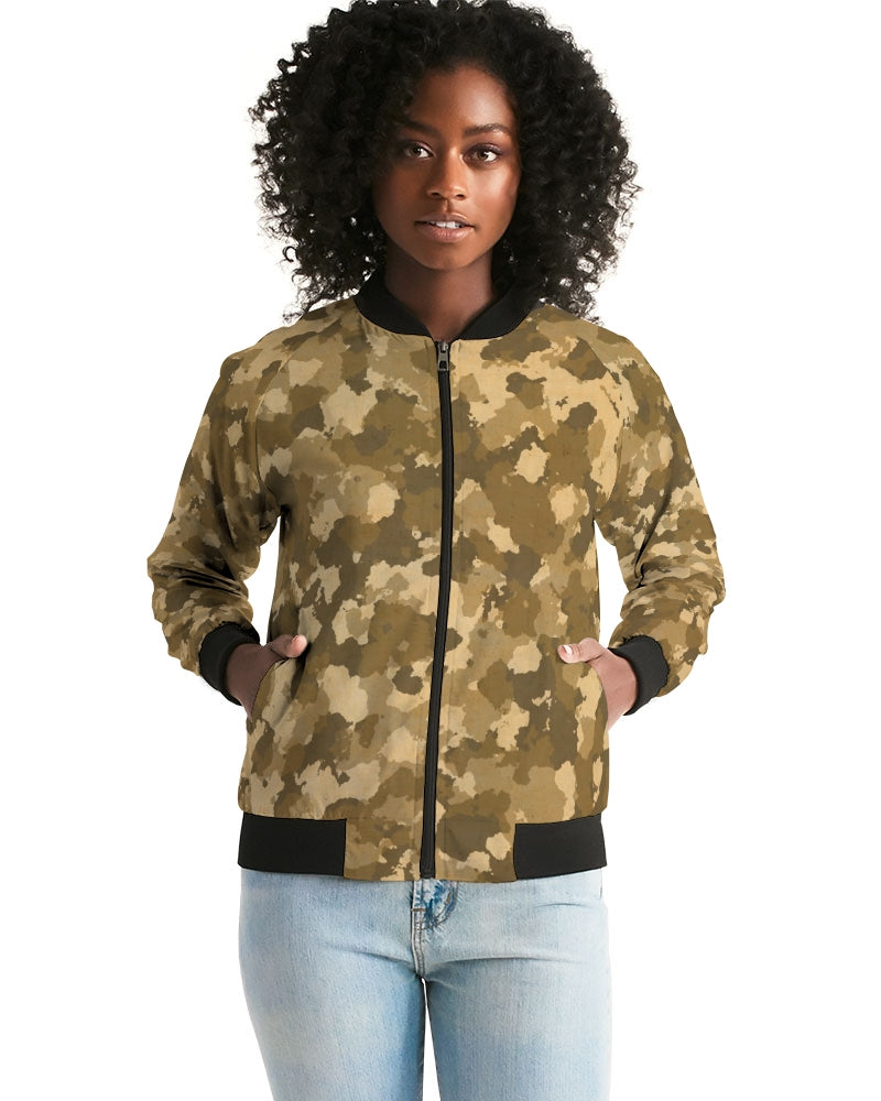 Military Pattern Women's Bomber Jacket DromedarShop.com Online Boutique