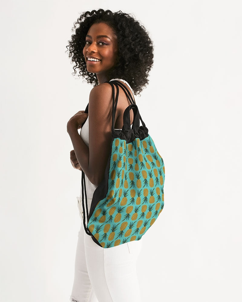 Pineapple Canvas Drawstring Bag DromedarShop.com Online Boutique