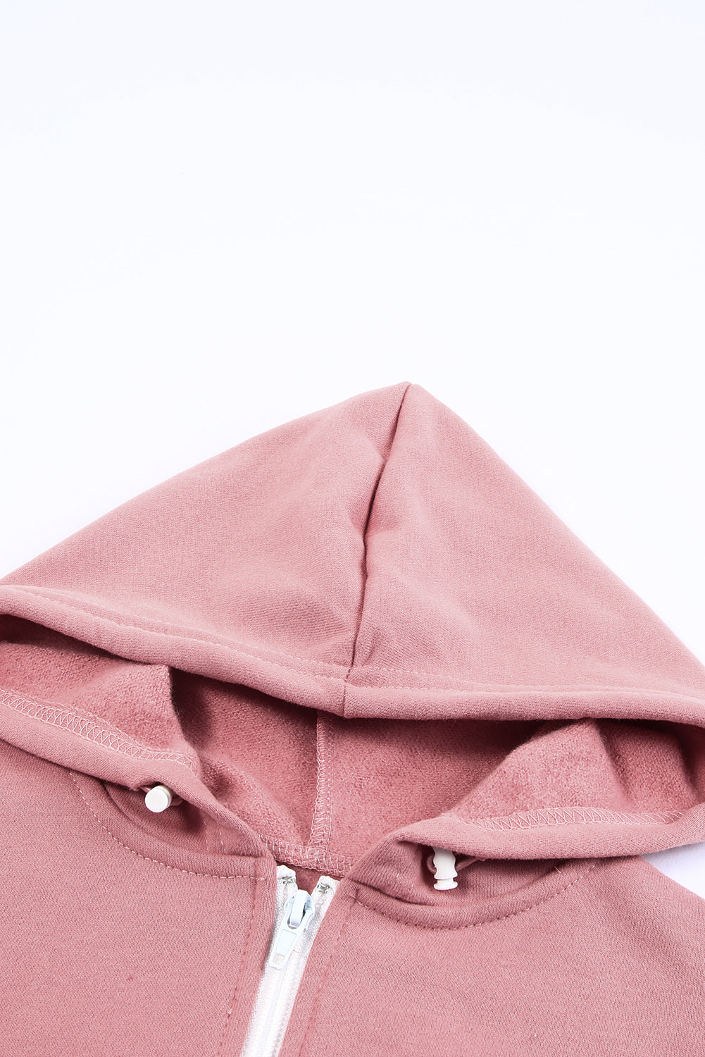 Girls Zip-Up Drawstring Hooded Jacket with Pockets - DromedarShop.com Online Boutique