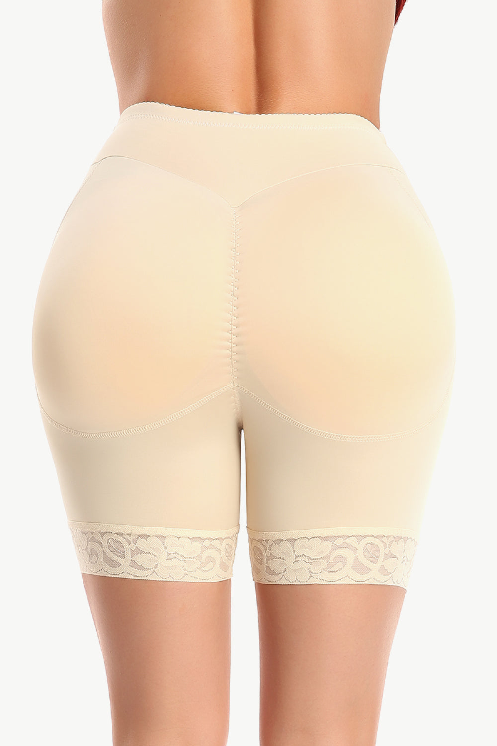 Full Size Lace Trim Lifting Pull-On Shaping Shorts - DromedarShop.com Online Boutique