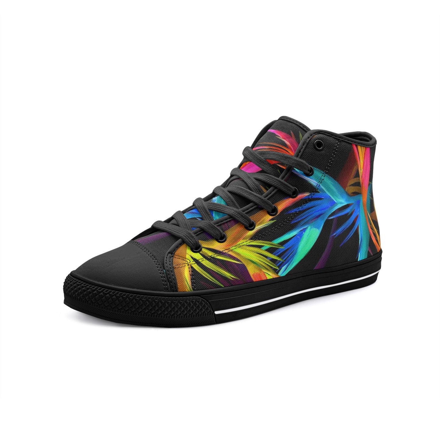 Tropical Unisex High-Top Canvas Shoes DromedarShop.com Online Boutique