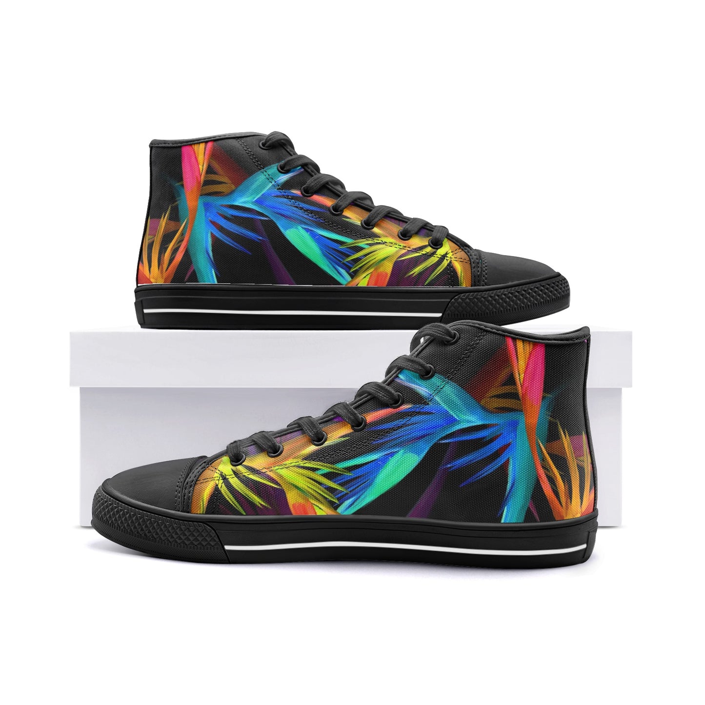Tropical Unisex High-Top Canvas Shoes DromedarShop.com Online Boutique